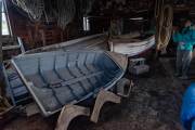 Bootswerkstatt auf der Estancia Haberton